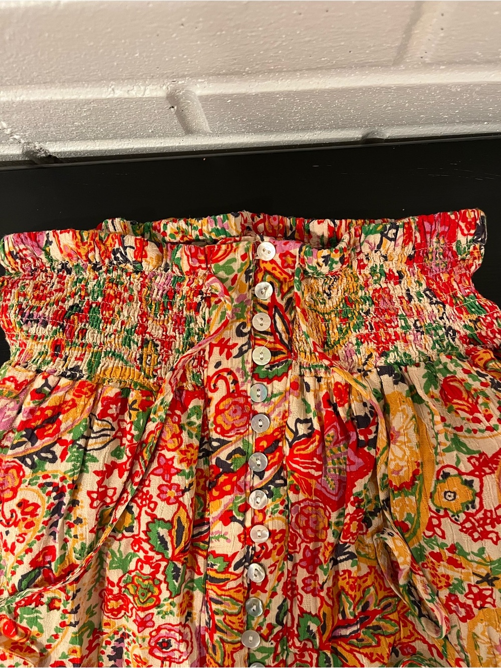 Cynthia Rowley Multicolor Floral Smocked Skirt - Picture 5 of 7